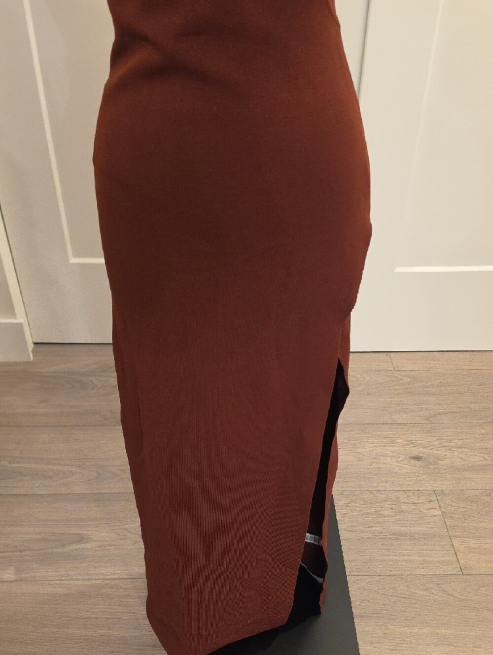 Meshki women’s Sleeveless knit Chocolate Brown Maxi Dress size XS like new - Picture 3 of 8
